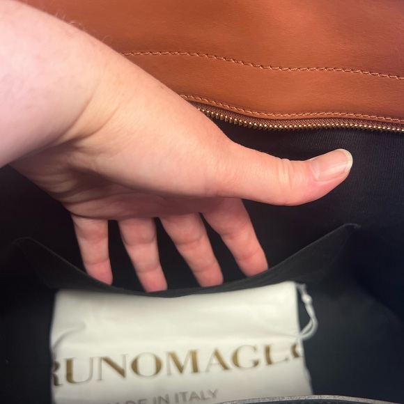 Bruno Magli Woven Embossed Italian Leather Tote. Sienna in color. NWT - Picture 6 of 8